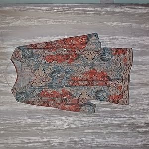 Boho Print Polyester Mini Dress